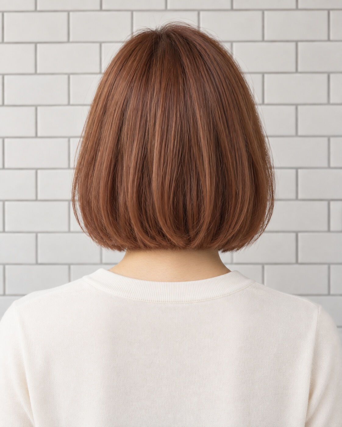 こっくりとしたオレンジを、丸みのあるボブに